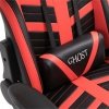 Fotel gamingowy rozkładany z podnóżkiem GHOST-SIX czarno-czerwony