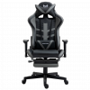 Fotel gamingowy z podnóżkiem GHOST-SIX czarno szary