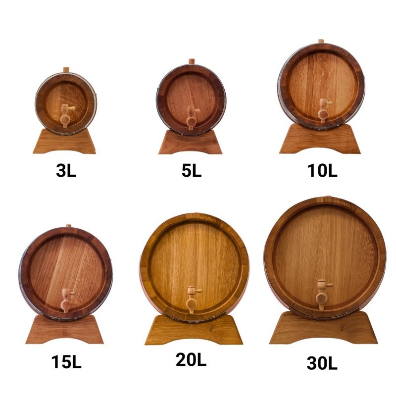 Beczka drewniana dębowa z grawerem - #112 - Czas ucieka