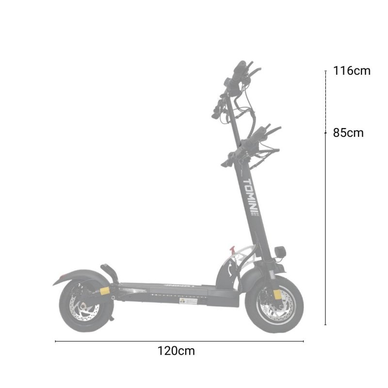 Hulajnoga Elektryczna TOMINI H06C PRO z podnóżkiem