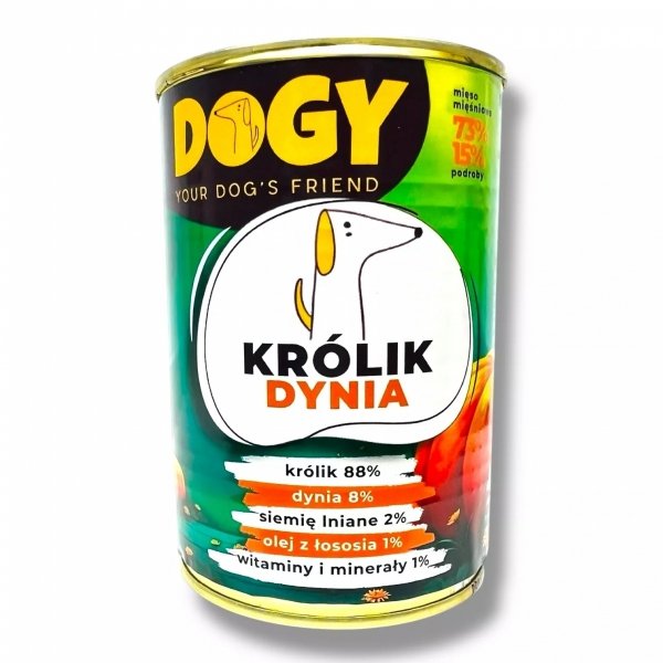 DOGY Karma mokra Królik z Dynią 400g