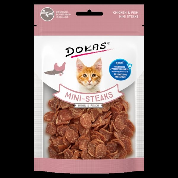 DOKAS Mini Steaks kurczak + ryba 25g