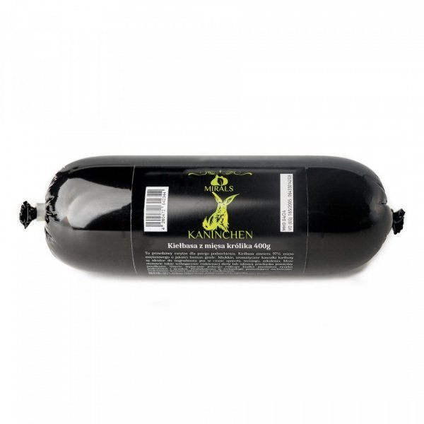 MIRALS Kaninchen - kiełbasa z mięsa królika (400g) przysmak dla psa
