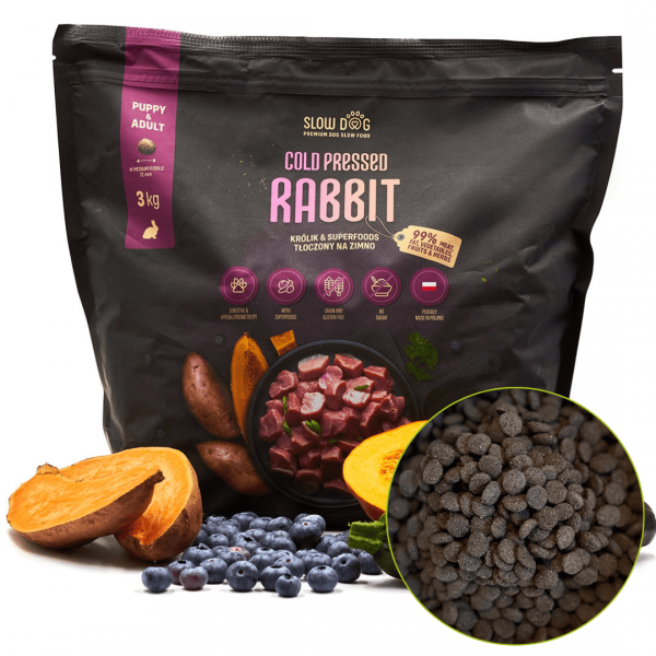 SLOW DOG Karma tłoczona na zimno Królik &amp; Superfoods 3kg