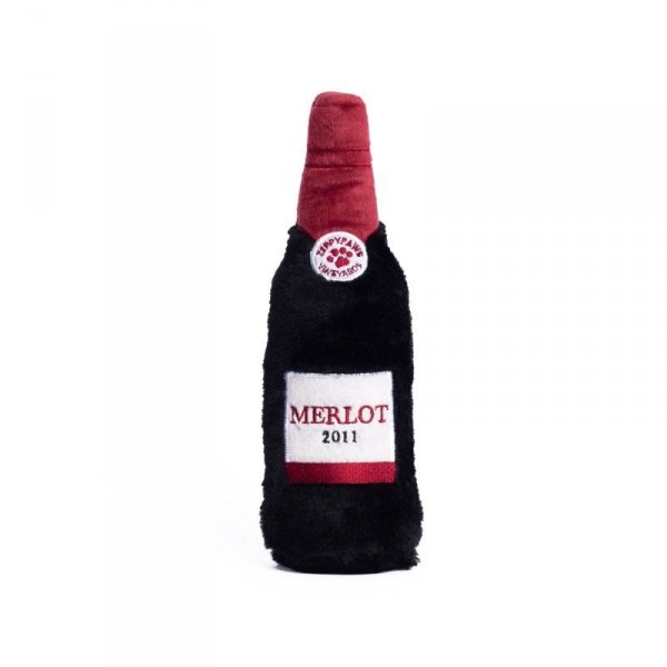 ZippyPaws Plusz MERLOT zabawka na butelkę
