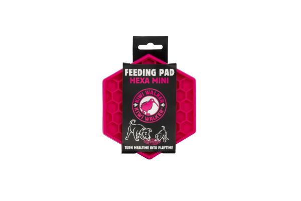 Kiwi Walker Hexa Feeding Pad Mini – mata do lizania dla psa i kota różowa