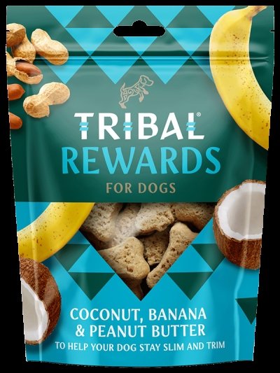 TRIBAL REWARDS Kokos, banan, masło orzechowe 125G - Ciastka dla psa domowej produkcji