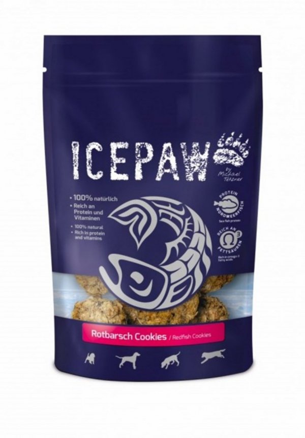 ICEPAW Rotbarsch Cookies – ciasteczka z karmazyna (100g)
