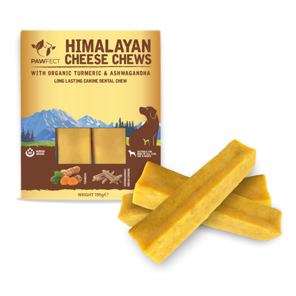 PAWFECT Himalayan Cheese Chews TURMERIC &amp; ASHWAGANDHA - ser himalajski z kurkumą i ashwagandhą  3 szt. 195g