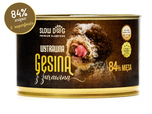 SLOW DOG Wytrawna gęsina z żurawiną 410g