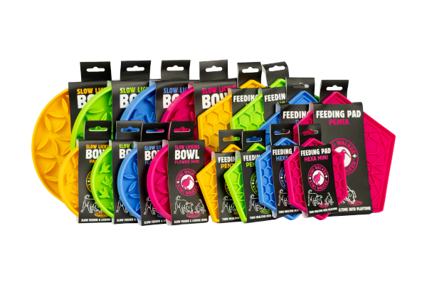 Kiwi Walker Hexa Feeding Pad Mini – mata do lizania dla psa i kota niebieska