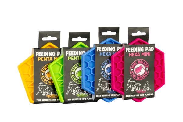 Kiwi Walker Hexa Feeding Pad Mini – mata do lizania dla psa i kota niebieska