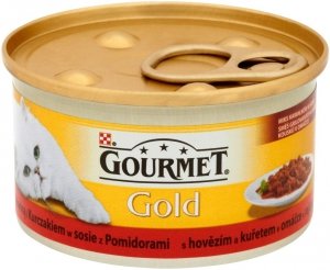 Gourmet Gold 85g Duot Wołowina Kura Pomidory