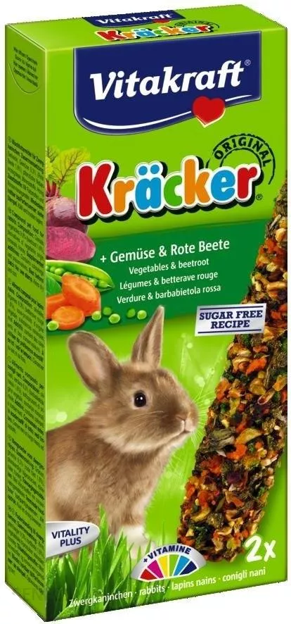 Vitakraft 0155 Kracker 2 szt dla królika warzy/bur
