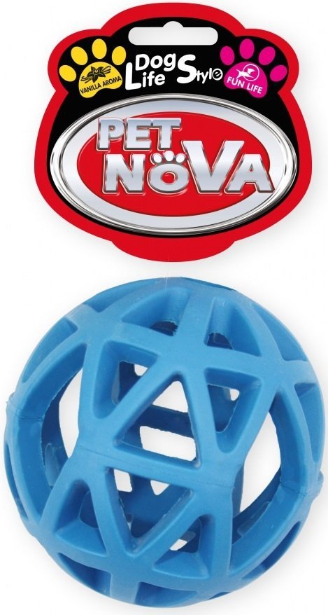 Pet Nova 2301 Piłka ażurowa 9cm vanilia niebiesk