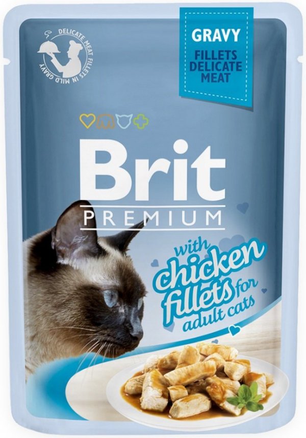 Brit 8524 Premium Cat 85g Kurczak sos saszetka