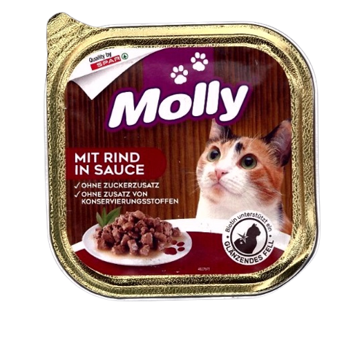 Molly szalka 100g dla kota wołowina w sosie