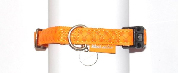 Zolux 435171ORA Obroża Mac Leather 15mm pomarańcz