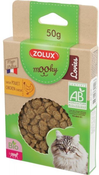 Zolux 582140 MOOKY BIO Cat Lovies kurczak 50g*