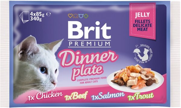 Brit Cat Fillet Dinner Plate 4x85g saszetki galare