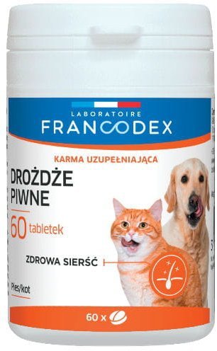 Francodex 179167 Drożdże piwne pies/kot 60 tabl