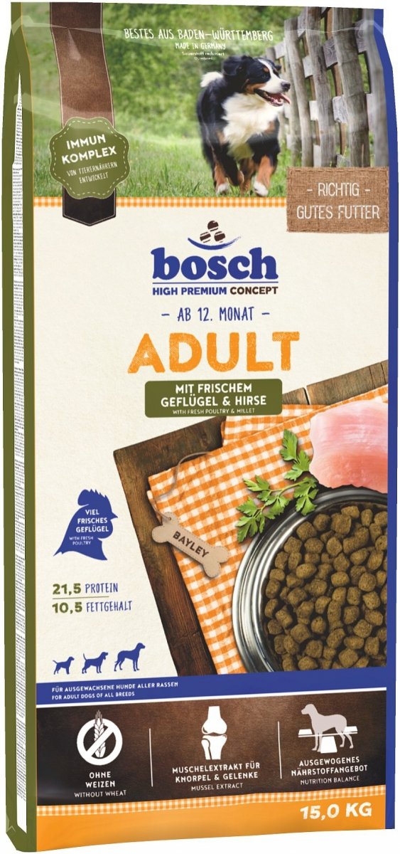 Bosch 02150 Adult Drób &amp; Proso 15kg