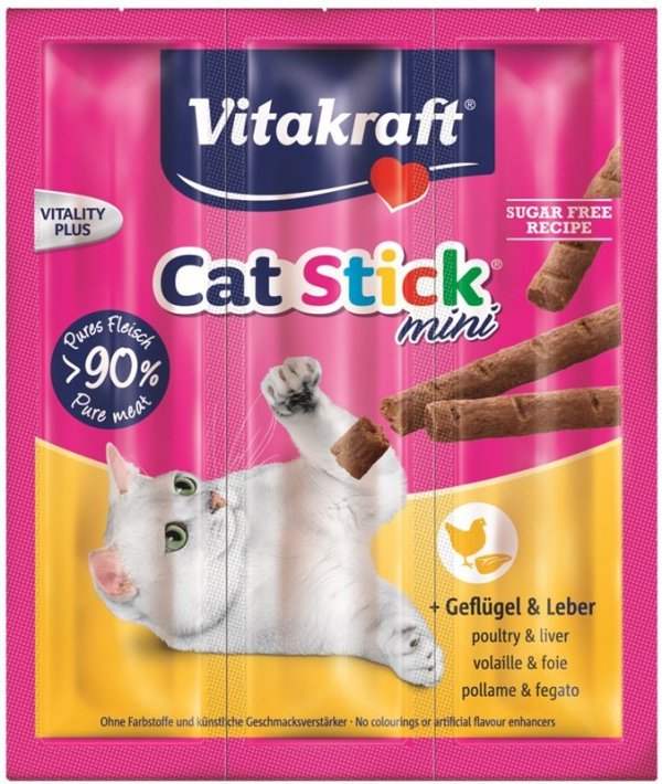 Vitakraft 7259 Cat Stick mini 3szt drób wątroba
