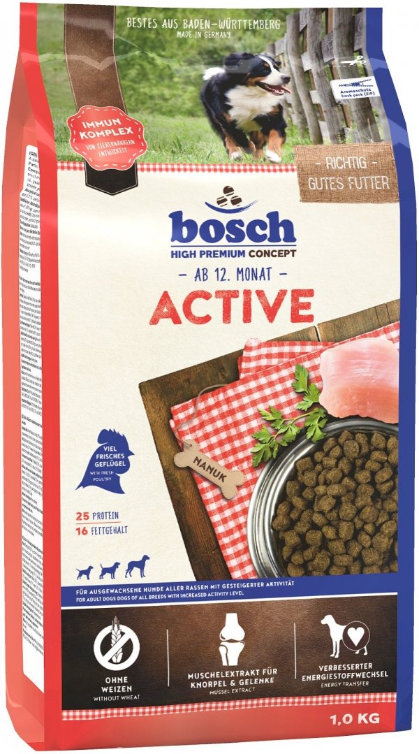 Bosch 21010 Active dla psów aktywnych 1kg