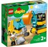 Zestaw Prezent LEGO Duplo Plac Budowy Wywrotka i Koparka Klocki 2+ Torba