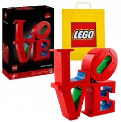 Zestaw Prezent LEGO Art 31214 LOVE Sztuka MIŁOŚĆ Walentynki Klocki + Torba