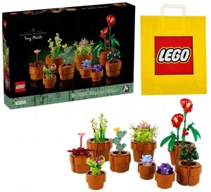Zestaw Prezent Klocki LEGO ICONS 10329 Małe Roślinki Kwiaty + Torba