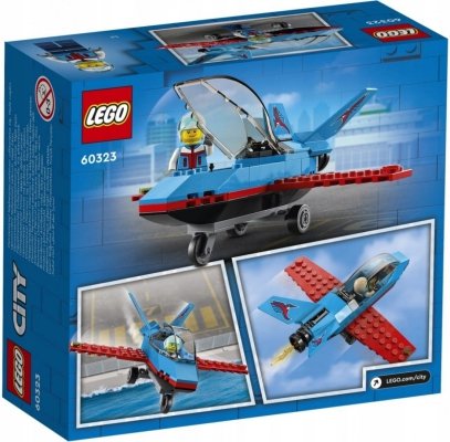 Zestaw Prezent Klocki LEGO CITY 60323 Samolot Kaskaderski Akrobacje + Torba