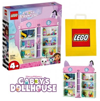 Zestaw Prezent Klocki LEGO Koci Domek GABI 10788 Magiczny DOM z Windą 4+ Torba