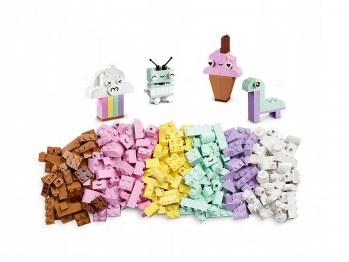 Zestaw Prezent LEGO Classic 11028 Kreatywna Zabawa Pastelowe Kolory + Torba