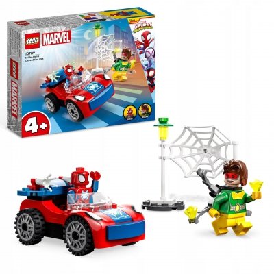Zestaw Prezent Klocki LEGO MARVEL 10789 Samochód Auto Spider-Man 4+ Torba