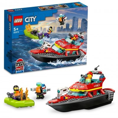 Zestaw Prezent LEGO City 60373 Straż Pożarna Łódź Strażacka Klocki 5+ Torba