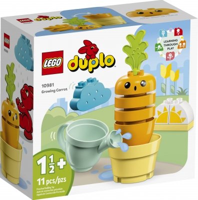 Zestaw Prezent LEGO Duplo 10981 Rosnąca Marchewka Ogród Klocki 2+ Torba