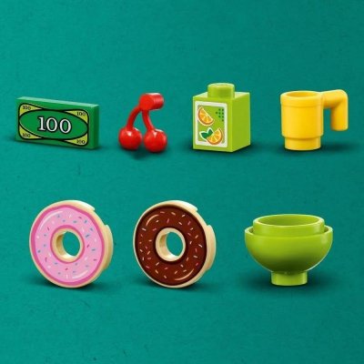Zestaw Prezent LEGO Friends 41723 Cukiernia z Pączkami Klocki 4+ Torba