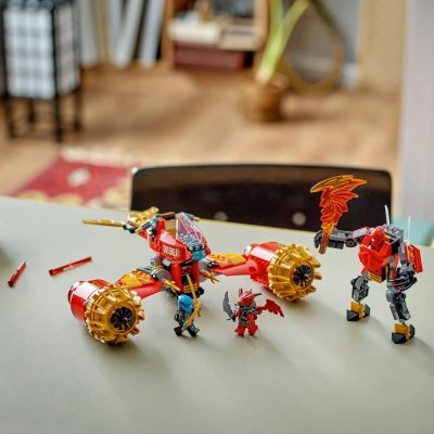 Zestaw Prezent LEGO Ninjago 71830 Burzowy Jeździec Mech Kaia Klocki + Torba