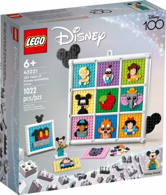 Zestaw Prezent LEGO Disney 43221 Obraz 100 Lat Animowanych Postaci 6+ Torba