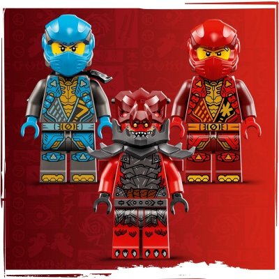 Zestaw Prezent LEGO Ninjago 71830 Burzowy Jeździec Mech Kaia Klocki + Torba