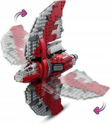 Zestaw Prezent Klocki LEGO Star Wars 75362 Prom Kosmiczny Jedi T-6 + Torba