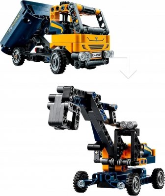 Zestaw Prezent LEGO Technic 42147 Wywrotka 2w1 Koparka 177 Klocki 7+ Torba
