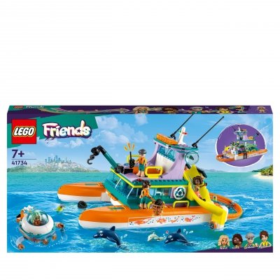 Zestaw Prezent LEGO Friends 41734 Morska Łódź Ratunkowa 717 Klocki 7+ Torba