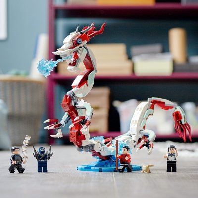 Zestaw Prezent Klocki LEGO MARVEL 76177 SMOK w Starożytnej Wiosce 8+ Torba