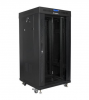 SZAFA INSTALACYJNA RACK STOJĄCA 19 22U 600X600 CZARNA DRZWI SZKLANE LCD LANBERG (FLAT PACK) V2