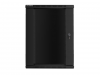 Szafa instalacyjna wisząca 19'' 18U 600X600mm czarna (drzwi      szklane)
