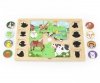 Viga 44741 Zestaw puzzli na podkładce - dopasuj cienie - farma