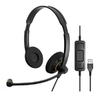 Słuchawki z mikrofonem SENNHEISER SC 60 USB ML Czarny 