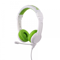 Słuchawki na głowę z mikrofonem BUDDYPHONE BP-SCHOOLP-GREEN (1.4m /3.5 mm wtyk/Biało-zielony) 